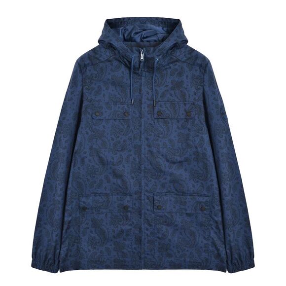 Lambretta Mens Paisley Field Jacket / Navy